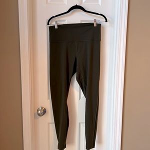 Lululemon Light Weight Leggings, Olive Green, Size 12